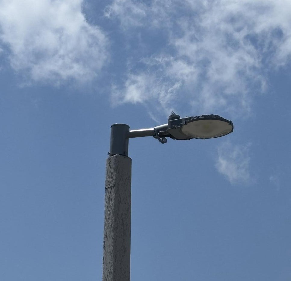 close up of a street light