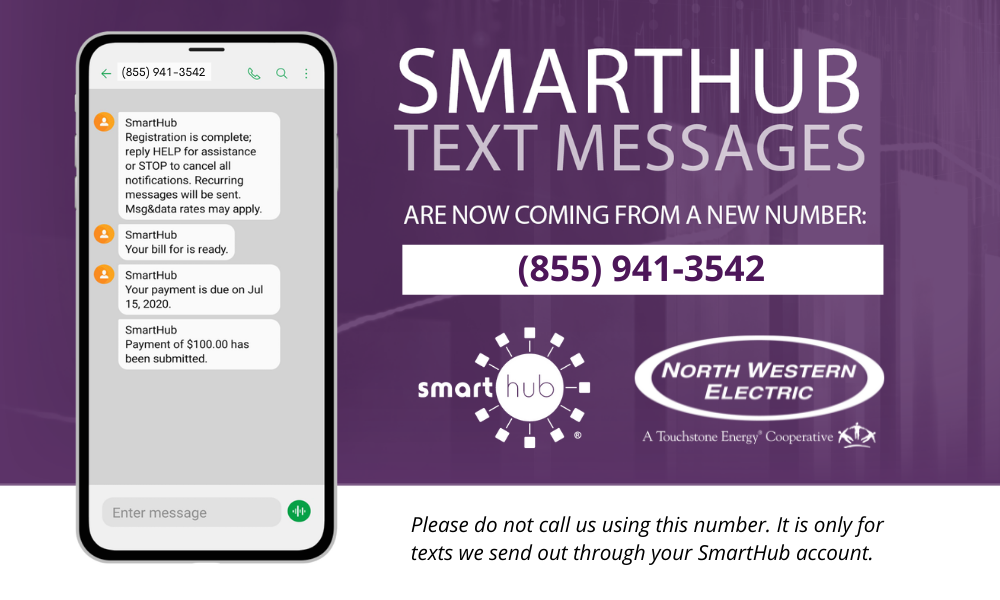 New Smarthub text phone number 